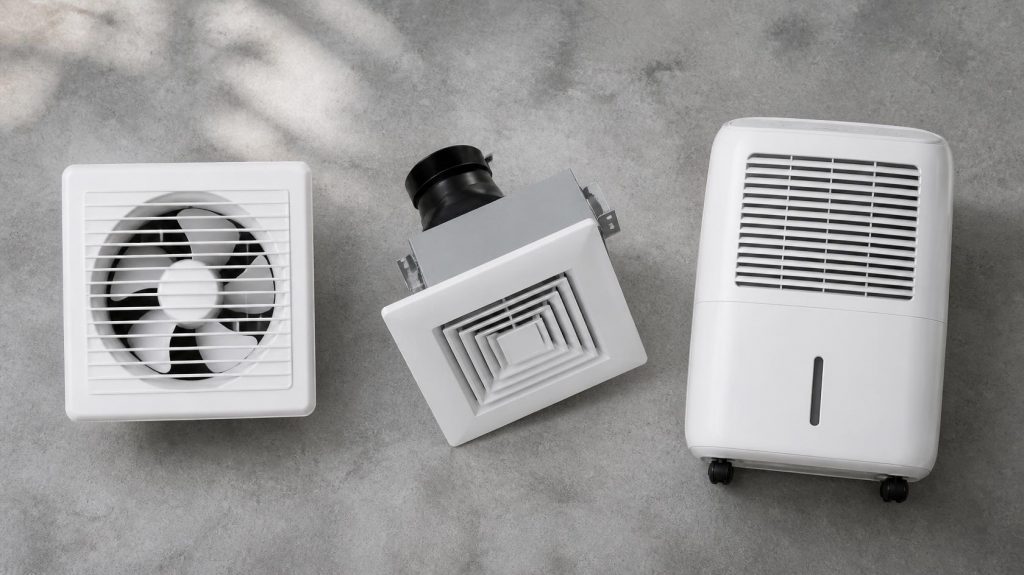 Extracteur mural, ventilateur et déshumidificateur comparés pour ventiler un garage humide | Artihome